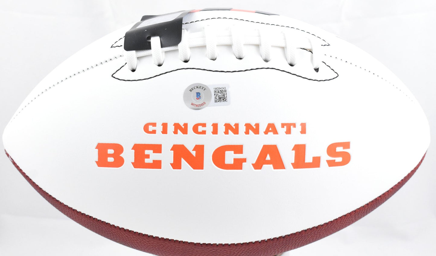 Tee Higgins Signed Cincinnati Bengals Logo Football