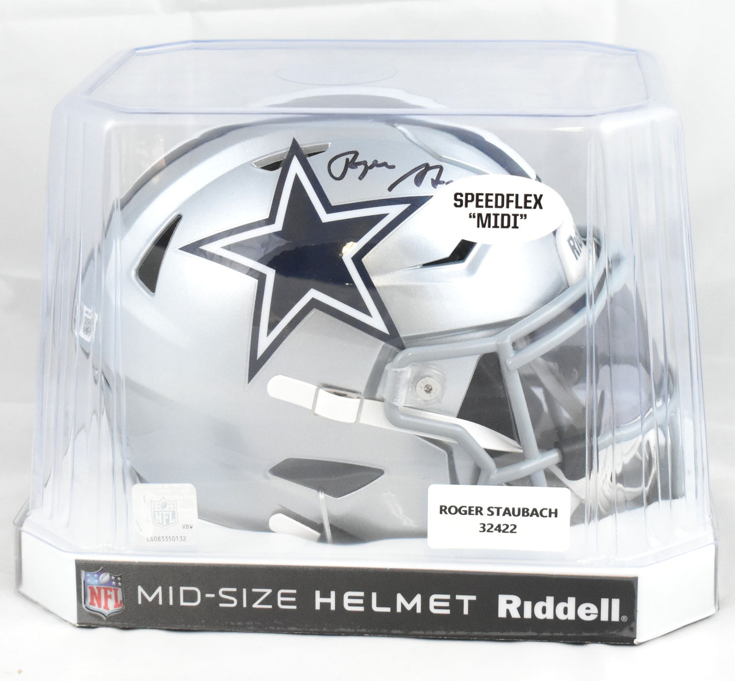Roger Staubach Signed Dallas Cowboys Mid-Size SpeedFlex Helmet