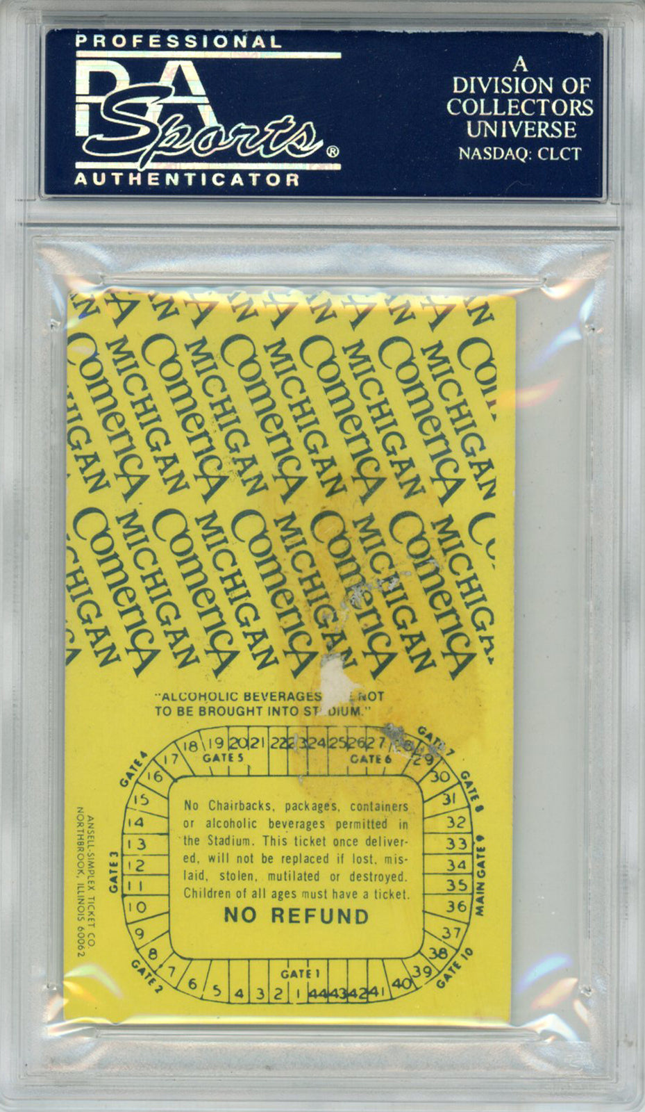 Bo Schembechler Signed Michigan vs Notre Dame Ticket Stub (9/14/1985) PSA