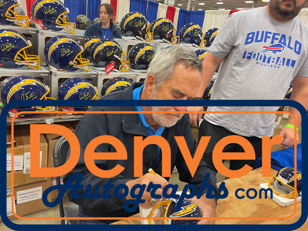 Dan Fouts Signed San Diego Chargers Throwback Mini Helmet (HOF Inscription)
