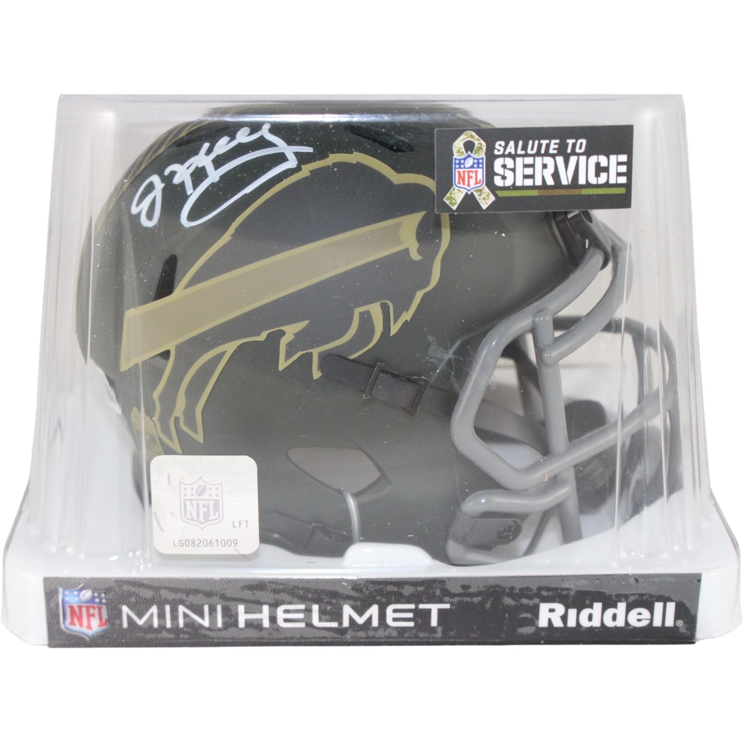 Jim Kelly Signed Buffalo Bills 2025 Salute to Service Mini Helmet