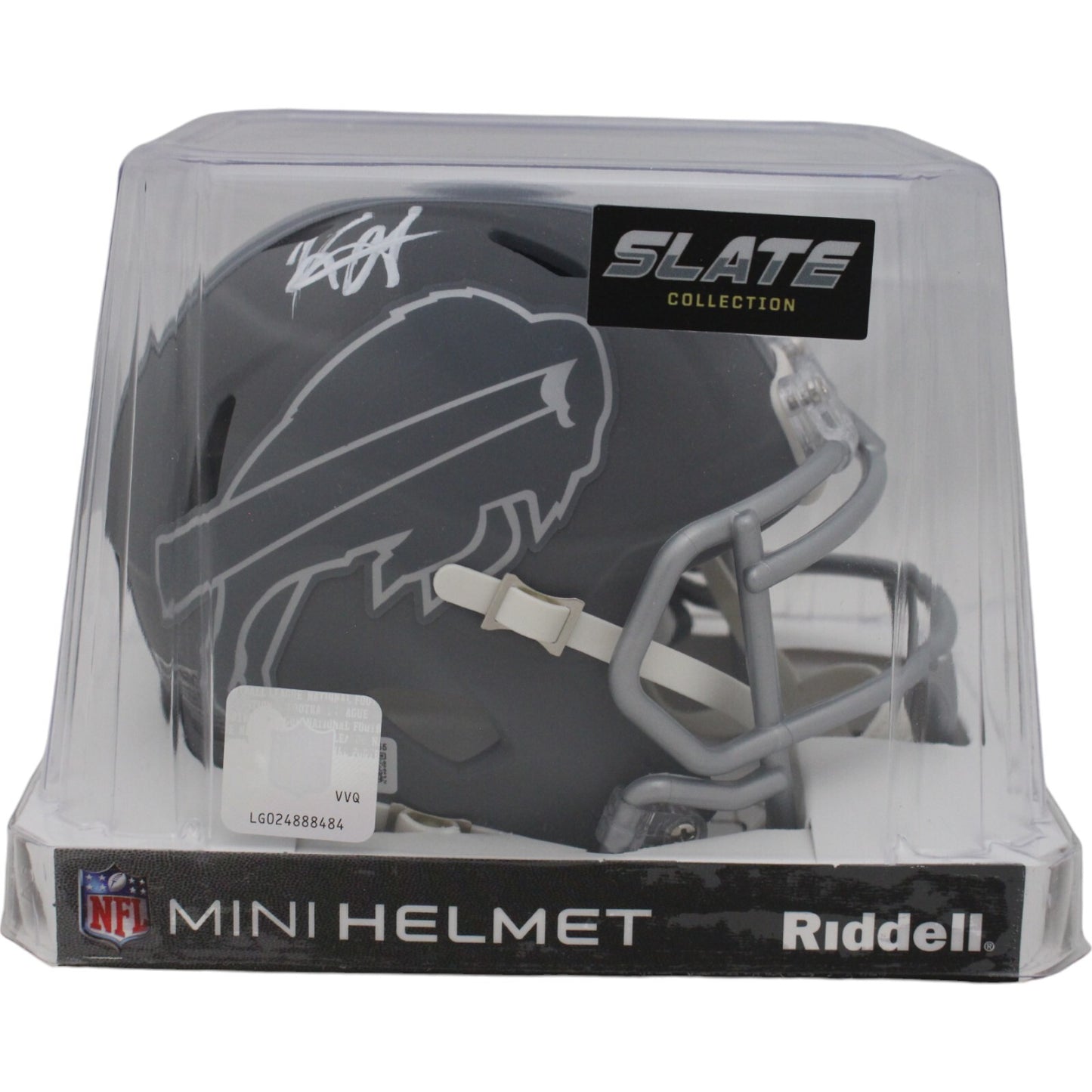 Keon Coleman Buffalo Bills Autographed Slate Mini Helmet Beckett