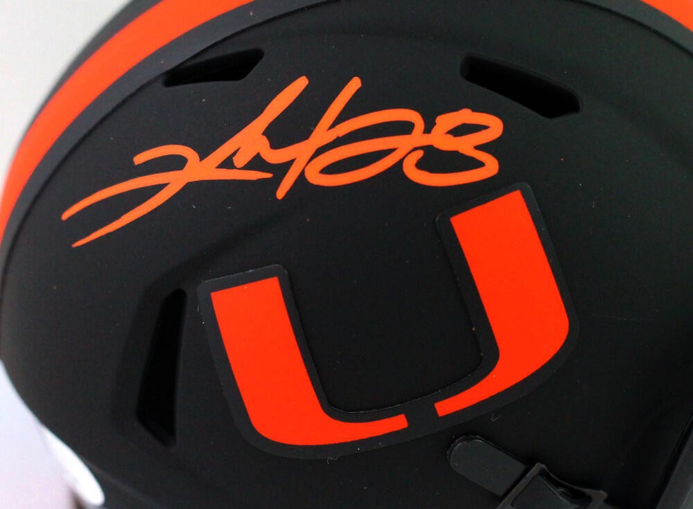 Clinton Portis Signed Miami Hurricanes Eclipse Mini Helmet