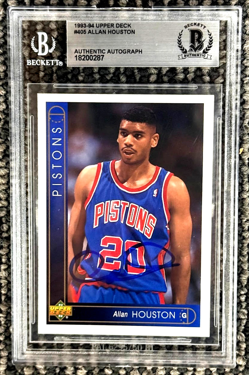 Allan Houston Signed 1993-94 Upper Deck #405 Rookie Card BGS 10