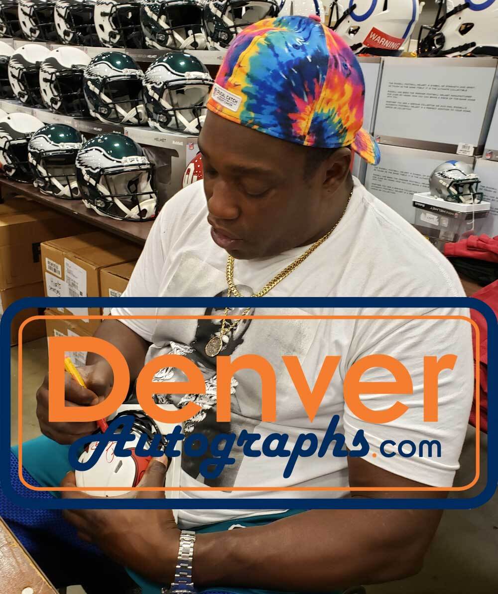 Warren Sapp Signed Tampa Bay Buccaneers Lunar Mini Helmet HOF (Beckett)