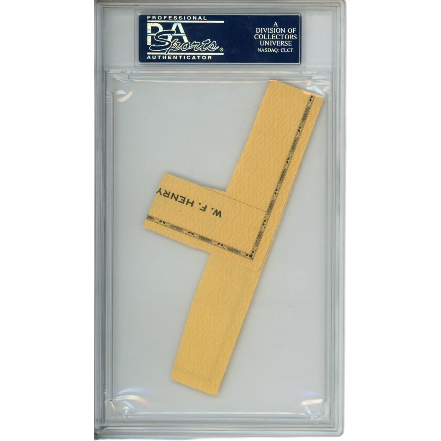 Wilbur "Fats" Henry Autographed Canton Bulldogs Cut Check (PSA Slabbed)