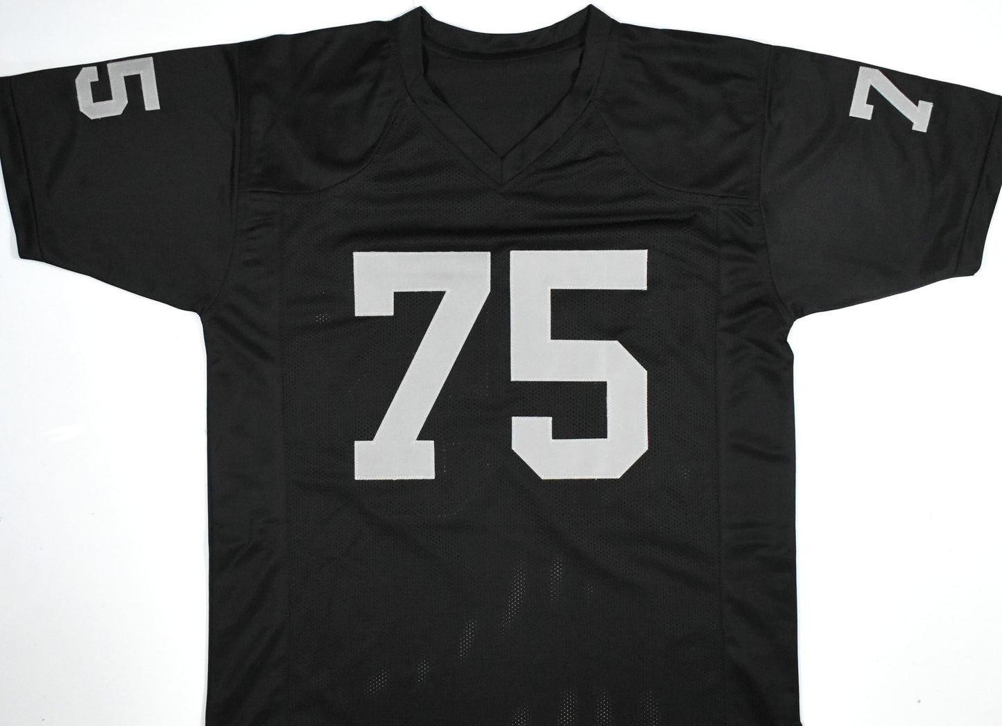 Howie Long Autographed Raiders Custom Black Jersey