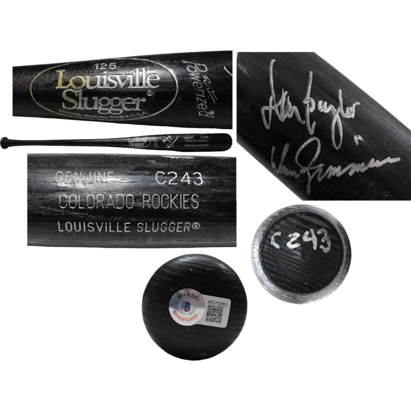 Don Baylor & Don Zimmer Signed Louisville Slugger Game Issued Baseball Bat