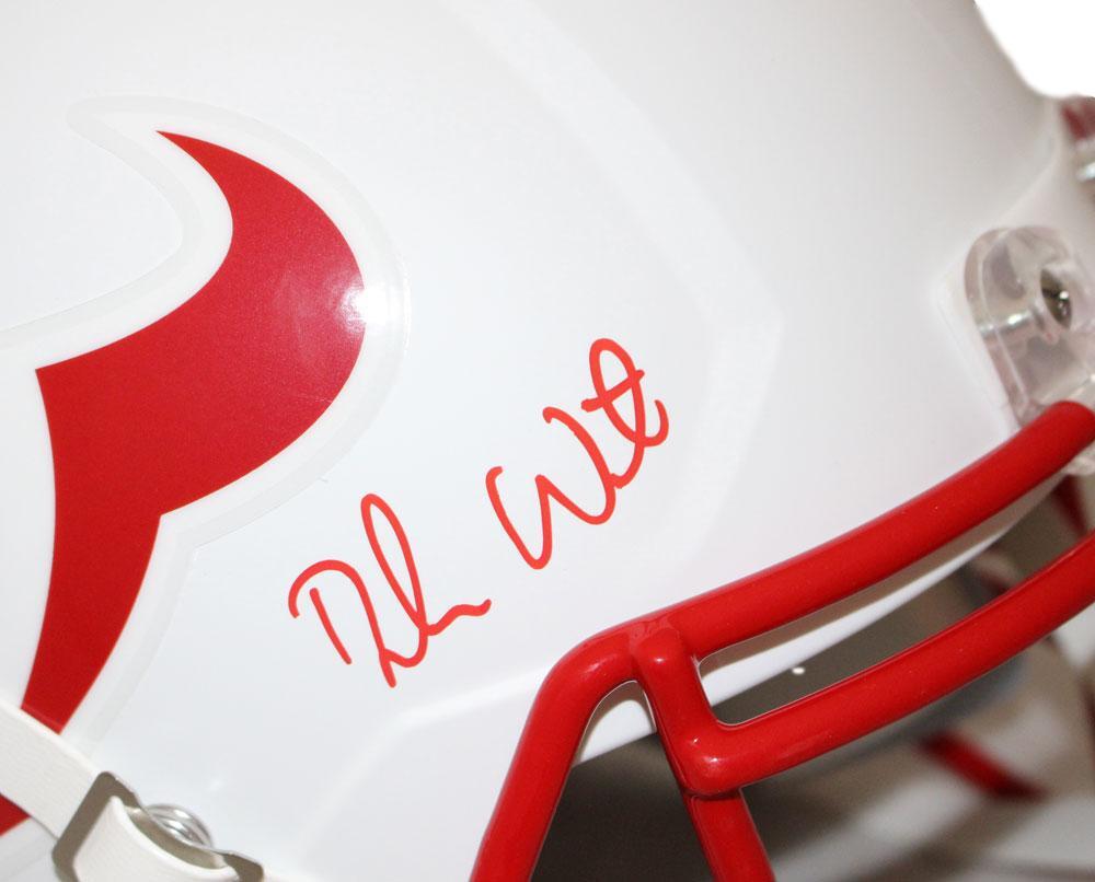 Deshaun Watson Autographed Houston Texans Full Size Flat White Helmet
