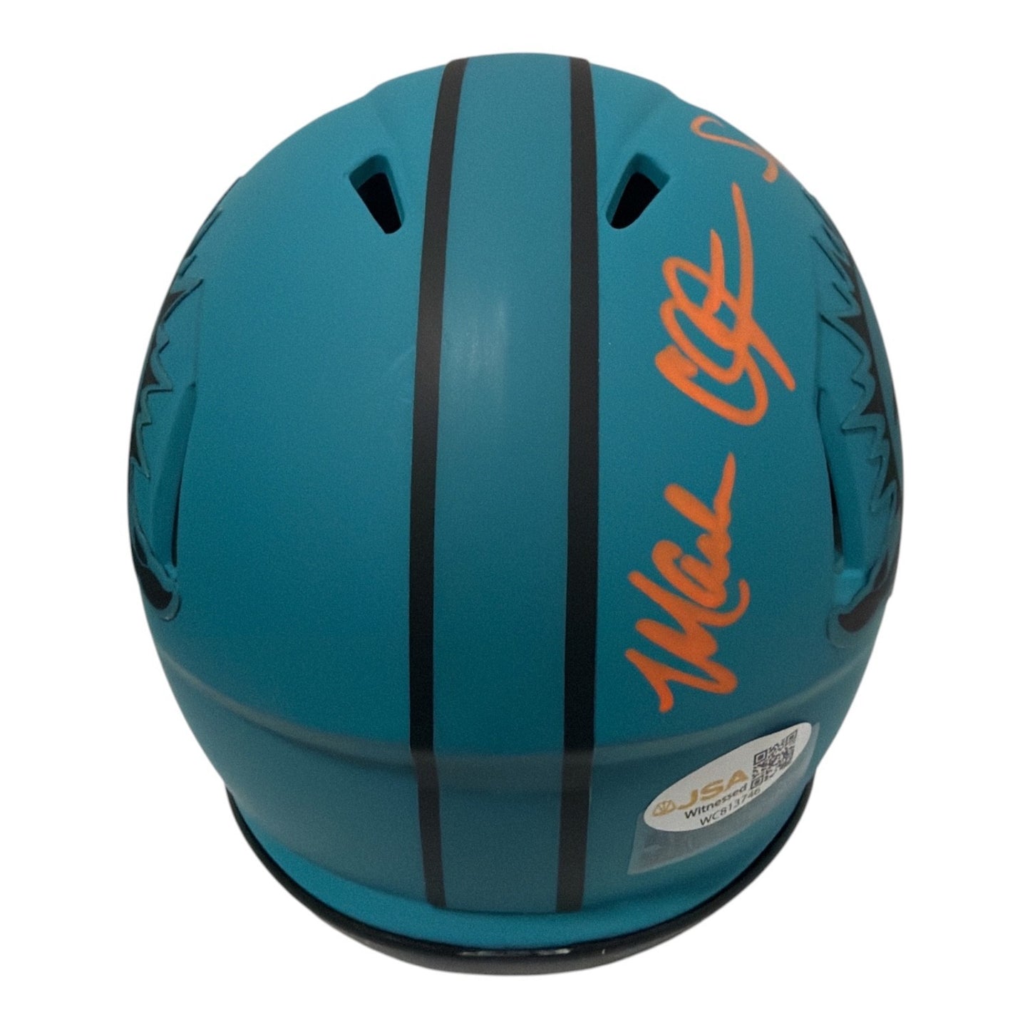Mark Clayton & Mark Duper Dual Signed Miami Dolphins Rave Mini Helmet