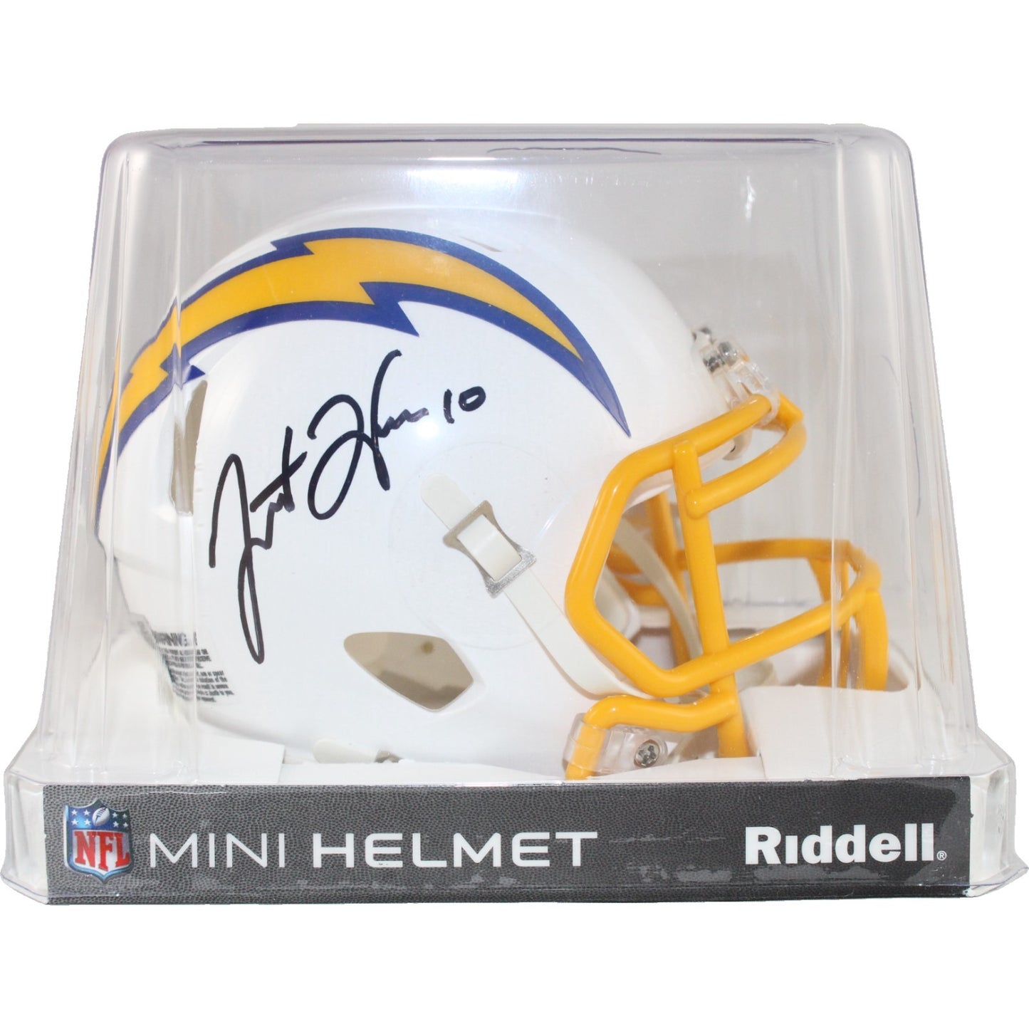 Justin Herbert Signed Los Angeles Chargers Color Rush Mini Helmet