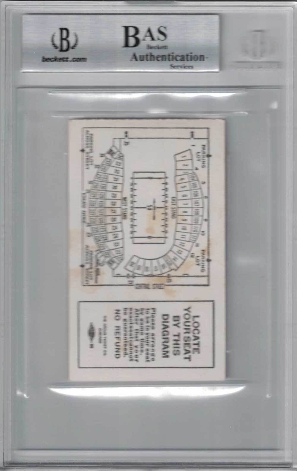 O.J. Simpson USC Trojans Signed 1968 Northwestern Game Ticket (BAS Slabbed)