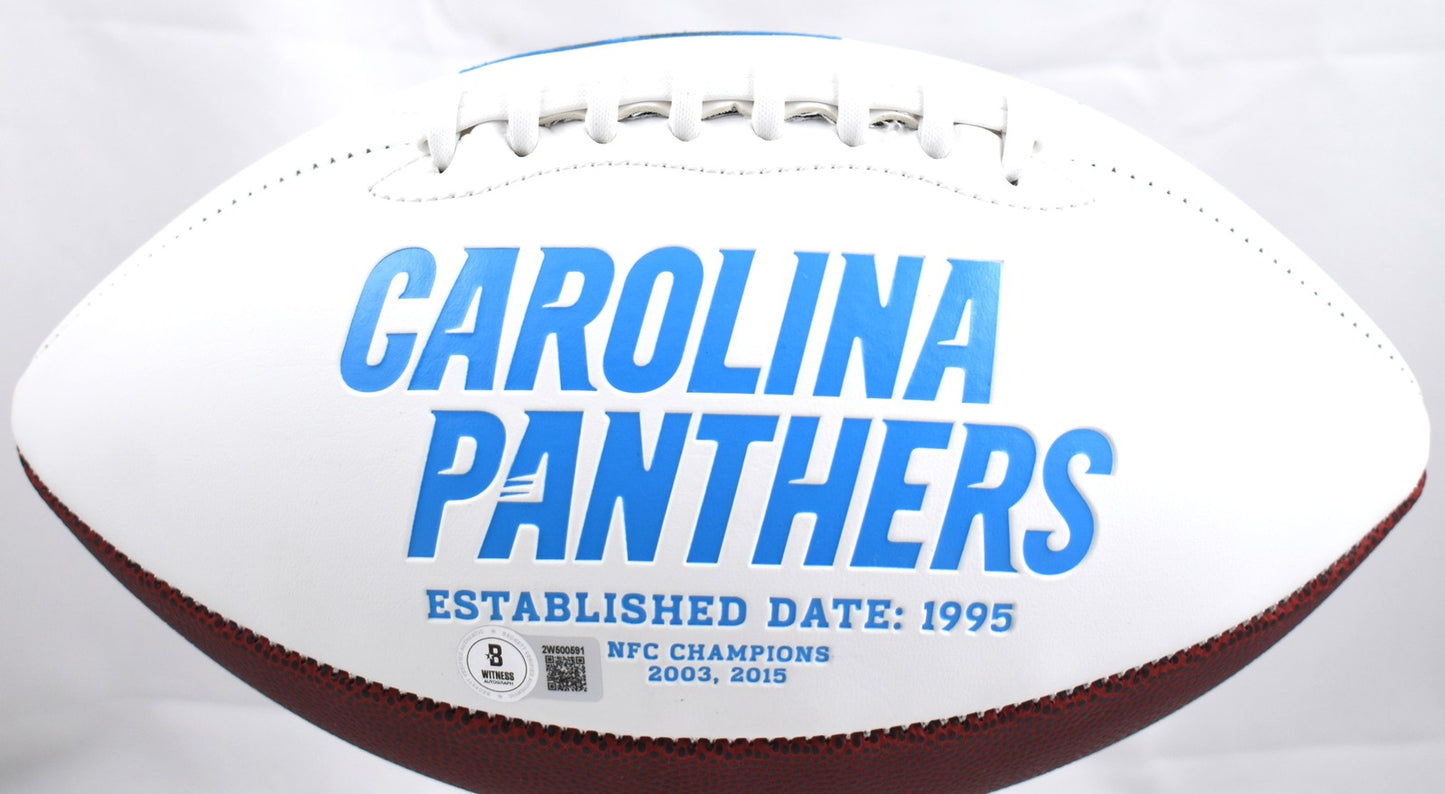 Chuba Hubbard Autographed Carolina Panthers Logo Football