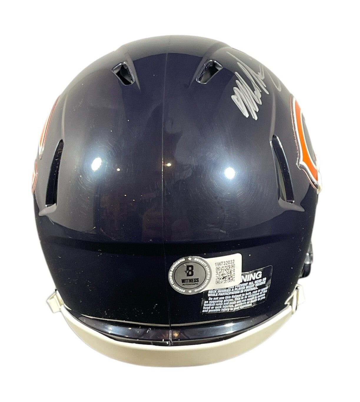 Mike Singletary Signed Chicago Bears Mini Helmet HOF 98 (Beckett Witness)