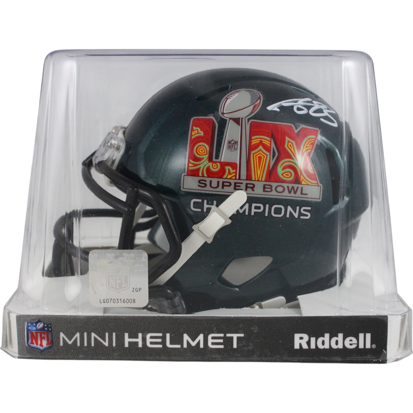 AJ Brown Autographed Philadelphia Eagles Super Bowl LIX Mini Helmet