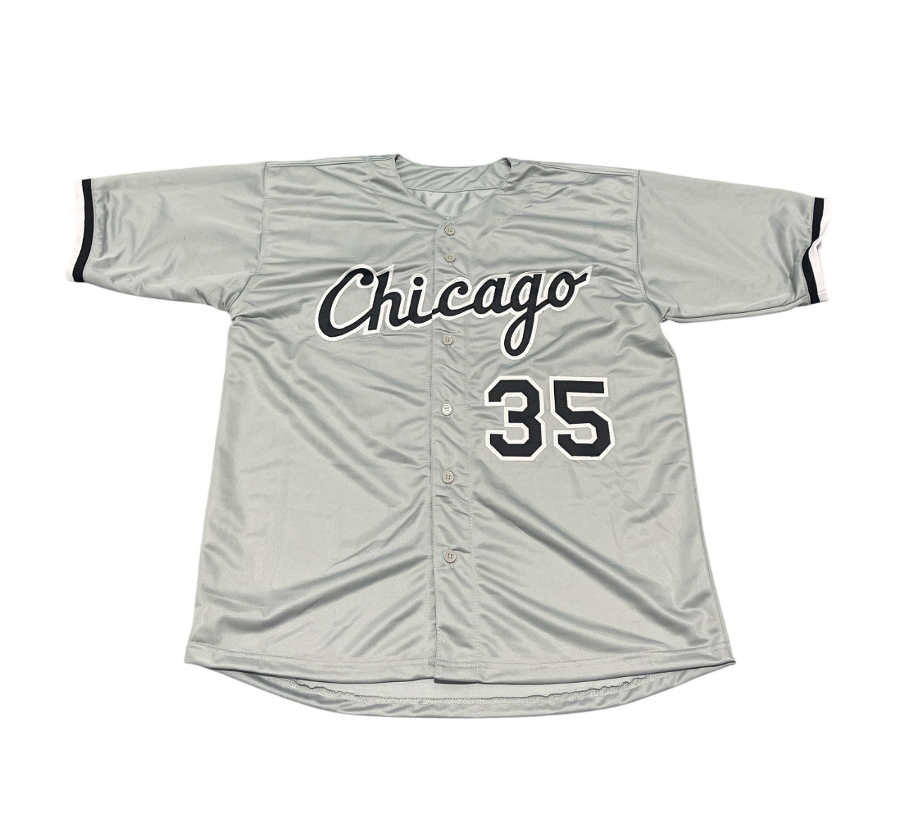 Frank Thomas Signed Chicago White Sox Custom Grey Jersey (BAS COA)