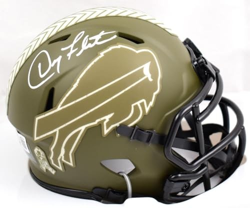 Doug Flutie Buffalo Bills Signed Salute to Service Mini Helmet