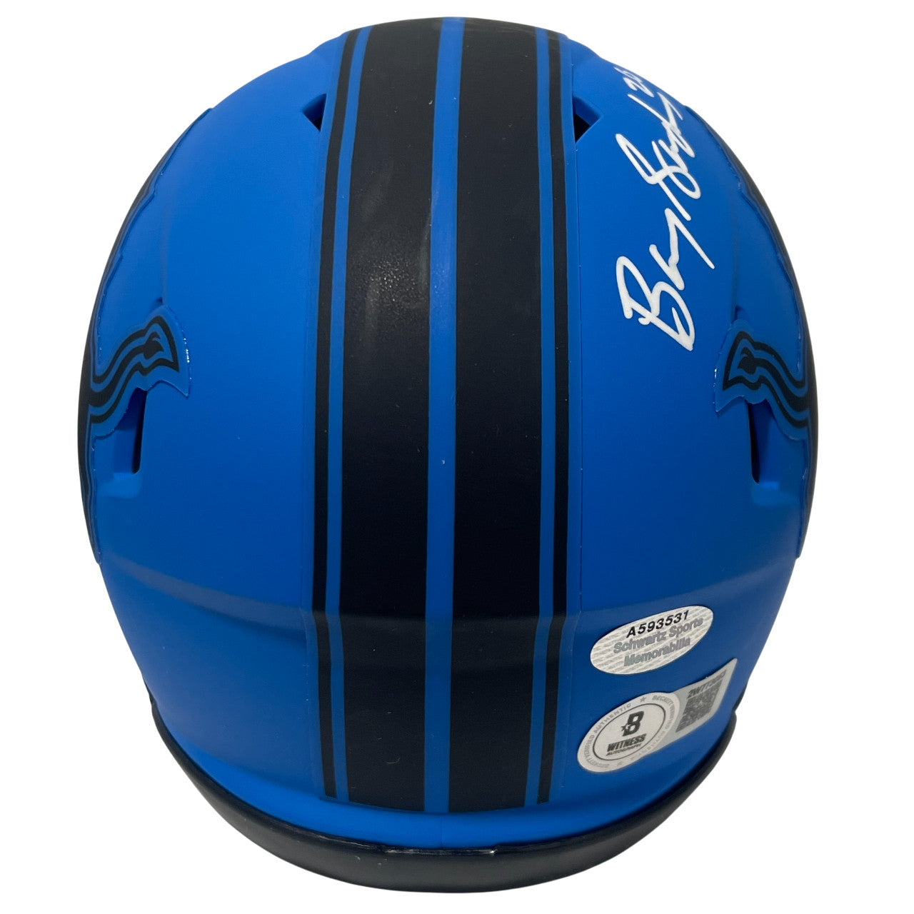 Barry Sanders Detroit Lions Signed Rave Alternate Mini Helmet