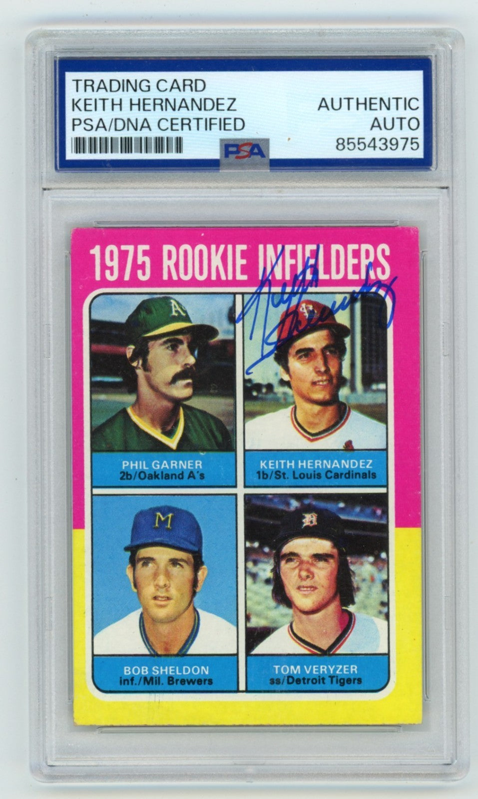 Keith Hernandez Signed 1975 Topps #623 Rookie Card PSA Authentic