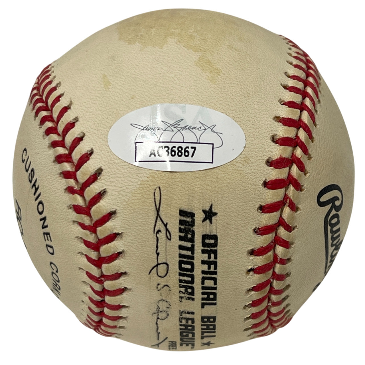 Mike Piazza Signed New York Mets Rawlings National League Baseball (JSA)