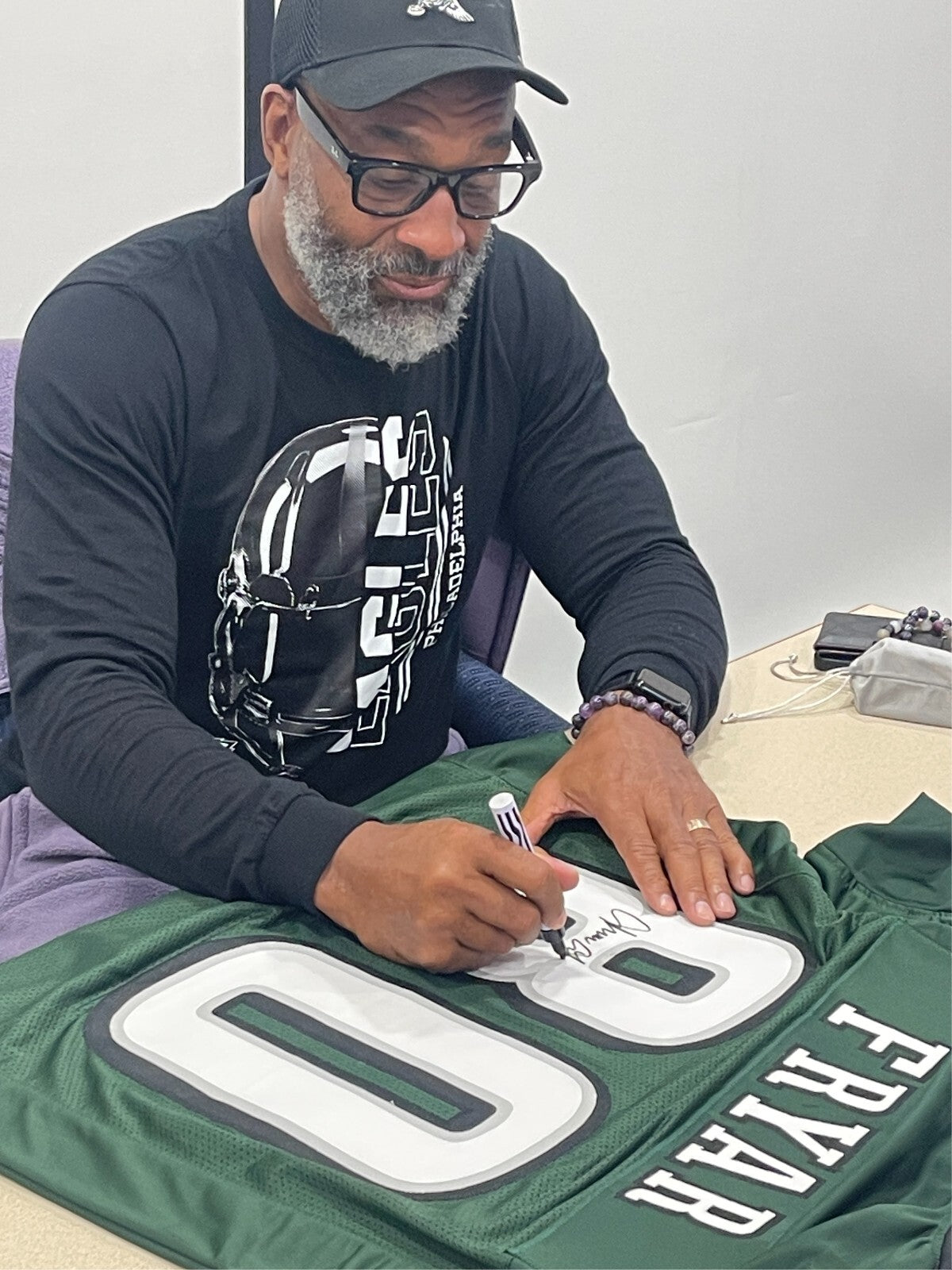 Irving Fryar Signed Philadelphia Eagles Custom Jersey Beckett BAS COA