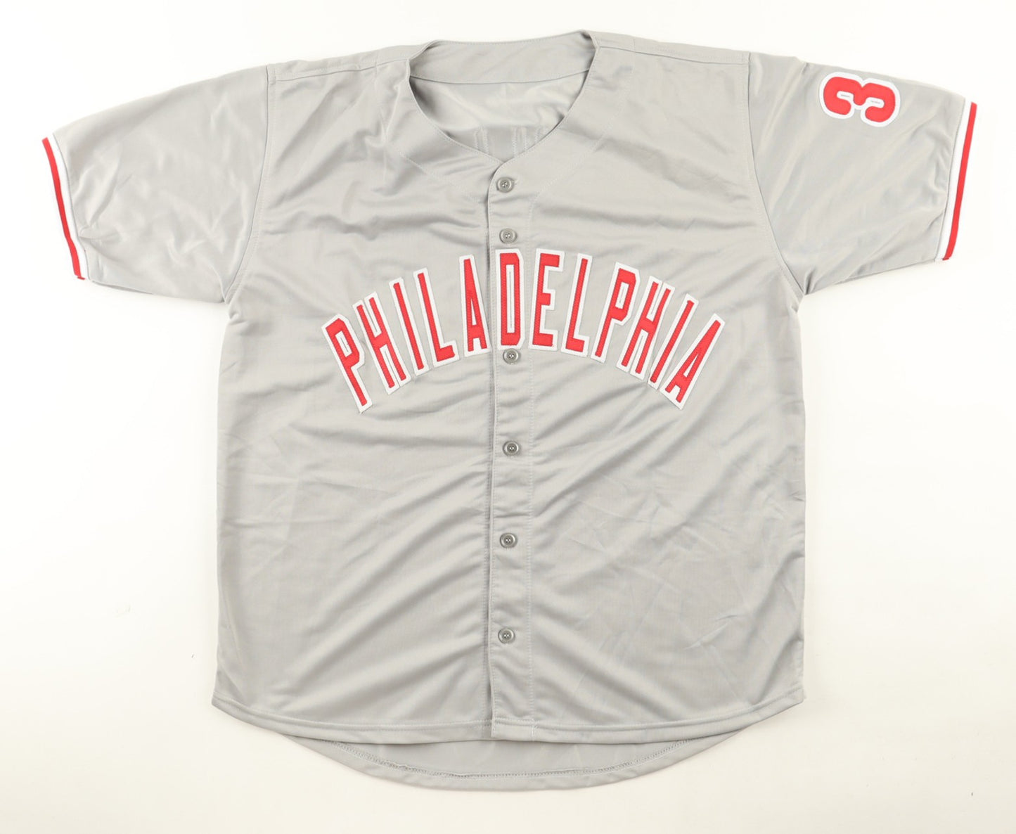 Curt Schilling Autographed Philadelphia Phillies Gray Custom Jersey