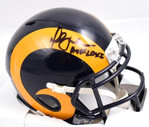 Marshall Faulk Signed Los Angeles Rams 1981-1999 Throwback Mini Helmet