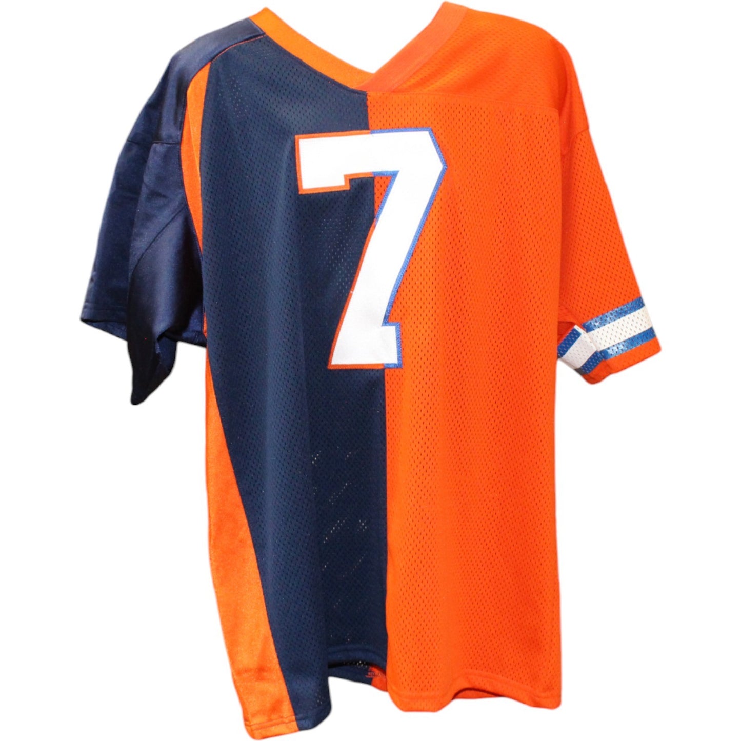 John Elway Signed Denver Broncos Half & Half Jersey HOF Inscription