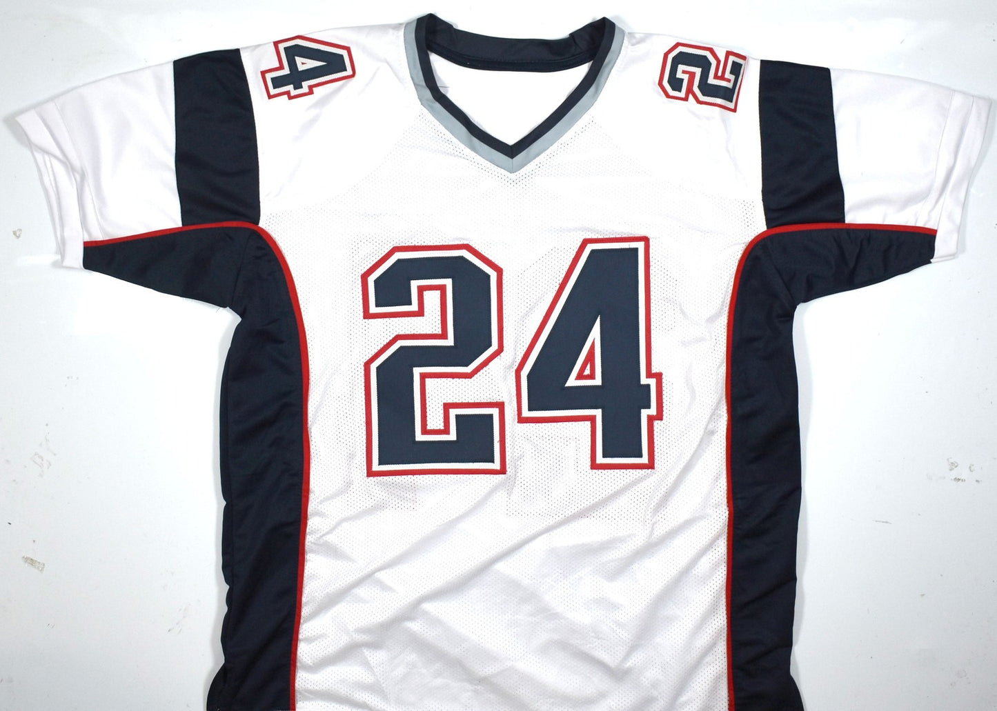 Ty Law Autographed White Custom Football Jersey