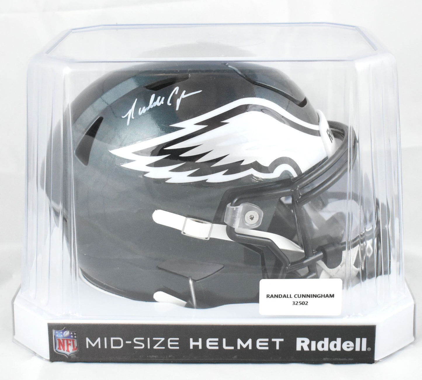 Randall Cunningham Signed Philadelphia Eagles Mid-Size SpeedFlex Helmet