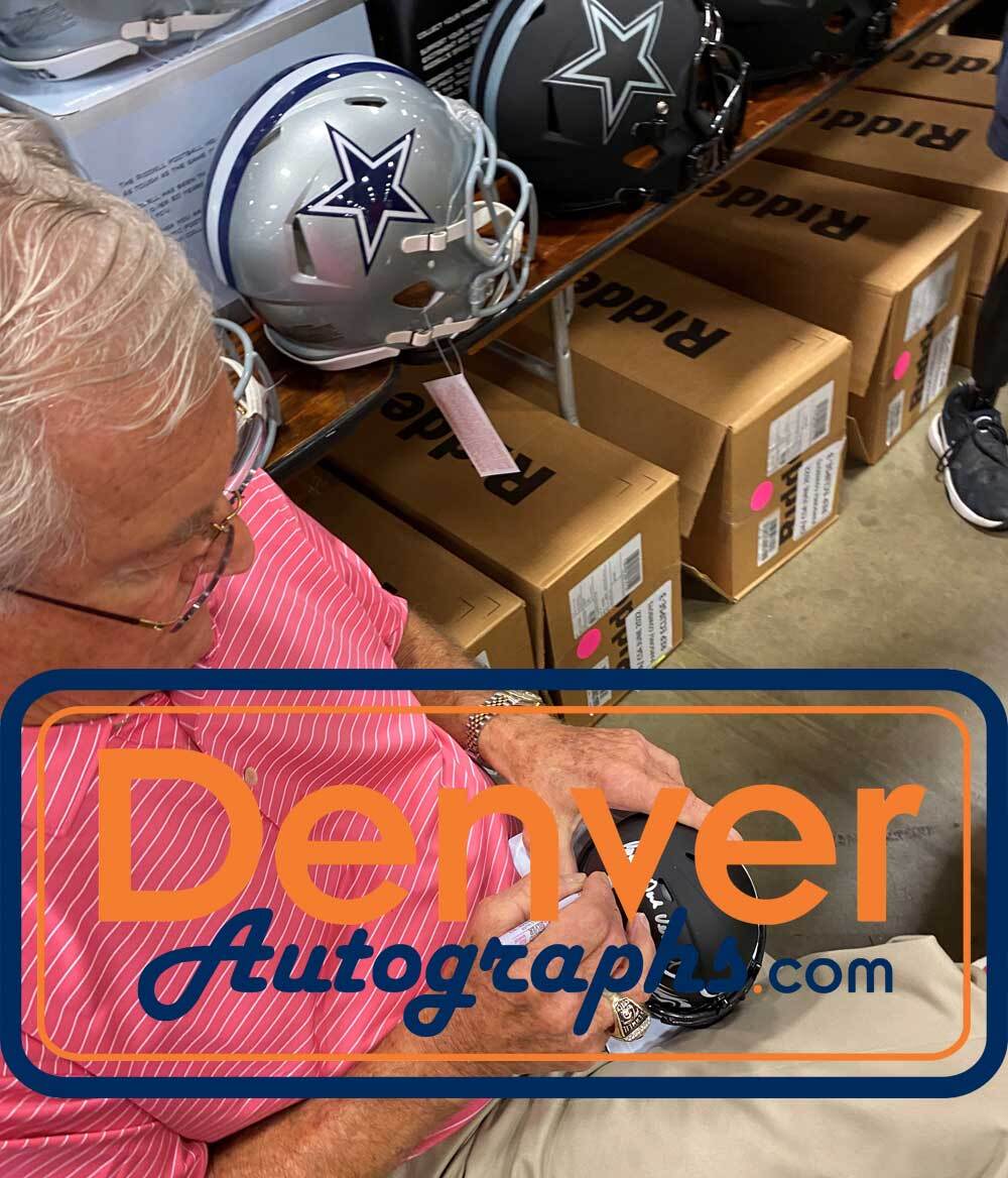 Dick Vermiel Signed Philadelphia Eagles Eclipse HOF Mini Helmet Beckett