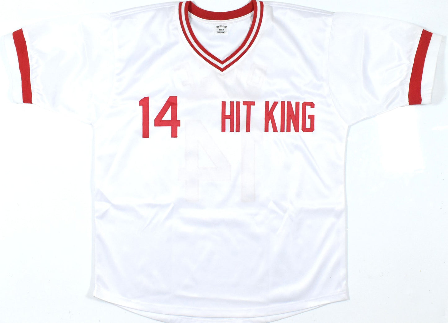 Pete Rose Signed Cincinnati Reds Custom White Jersey