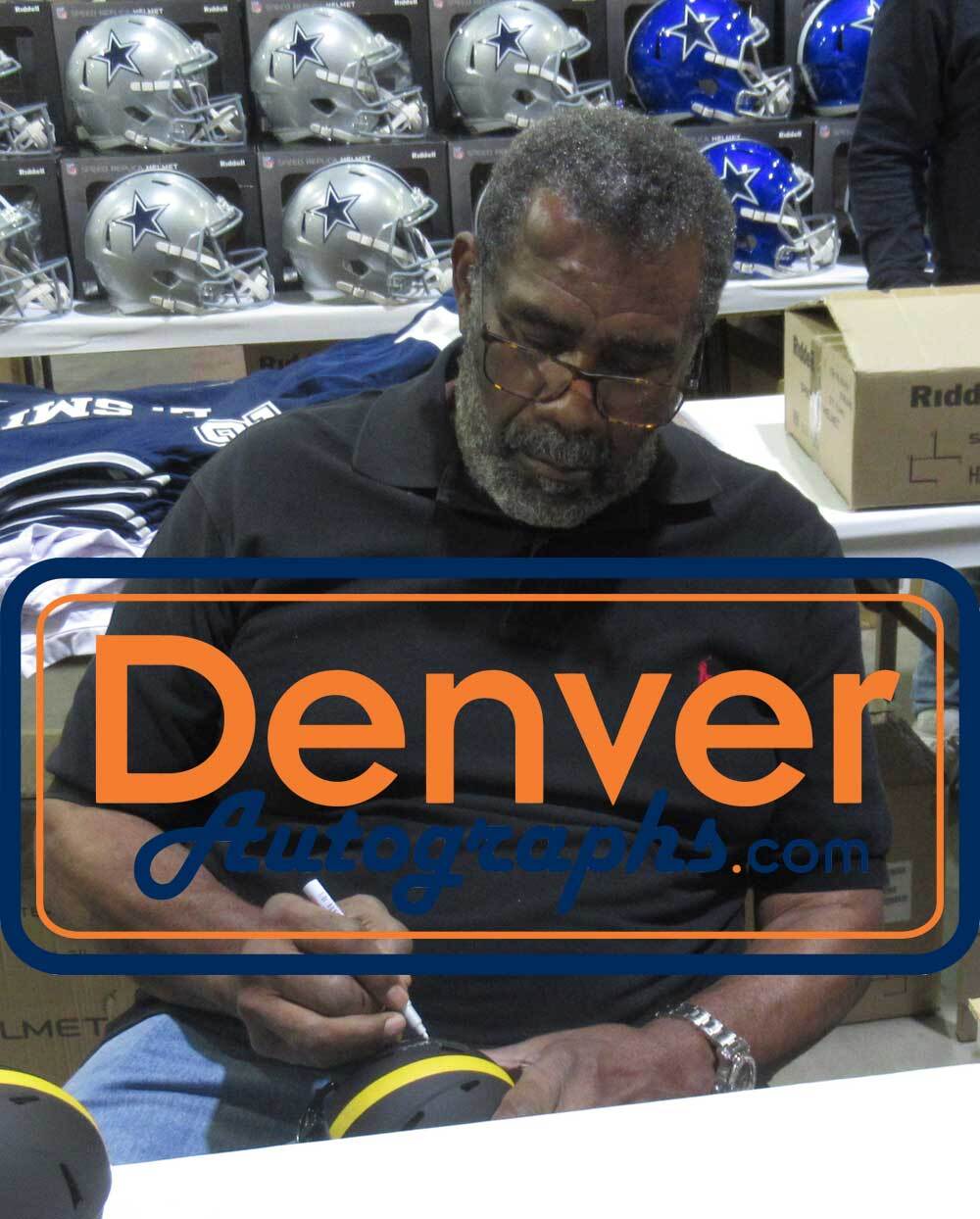Joe Greene Signed Pittsburgh Steelers Eclipse Mini Helmet - Beckett