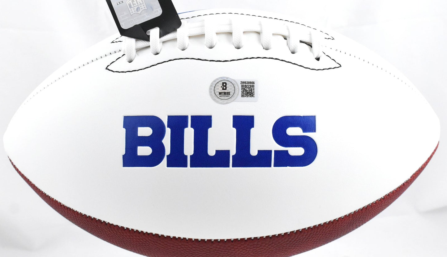 Andre Reed Signed Buffalo Bills Logo Football HOF