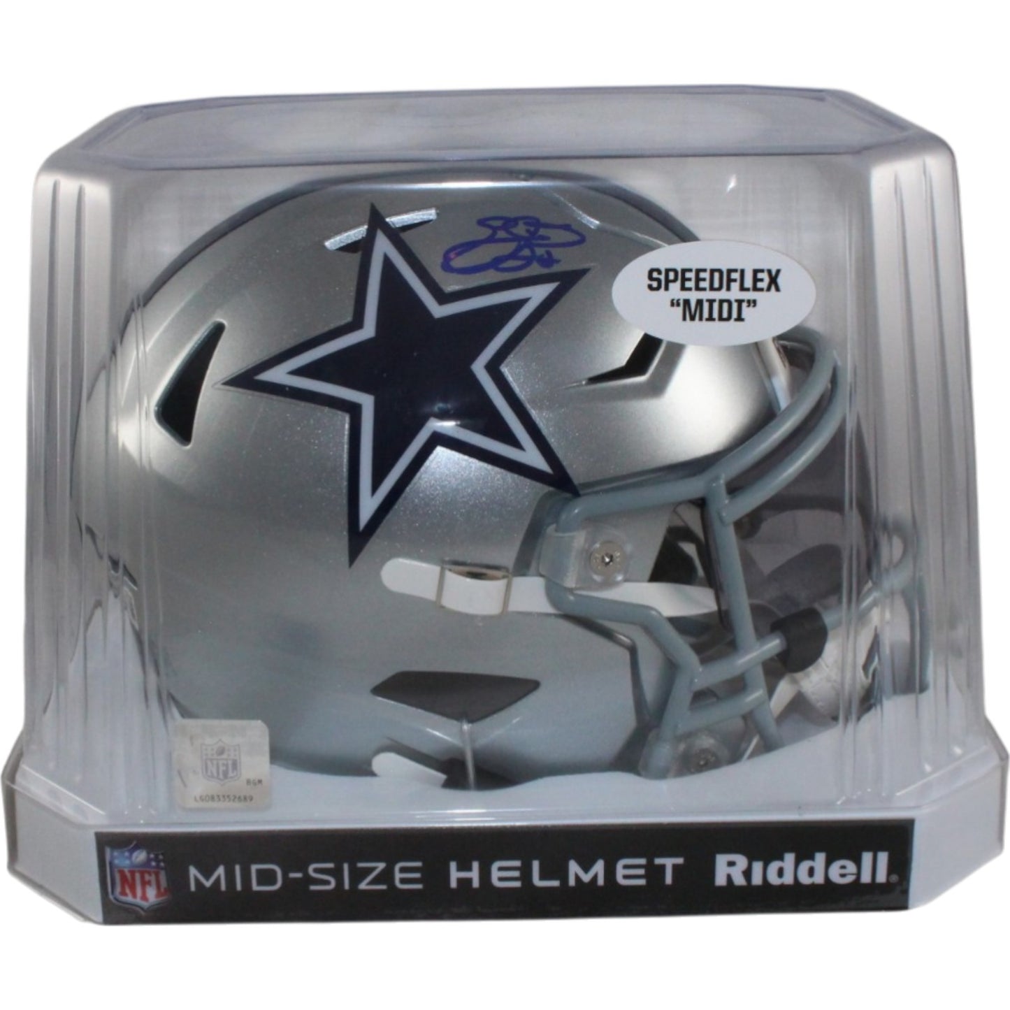 Emmitt Smith Signed Dallas Cowboys Mid-Size Midi Helmet
