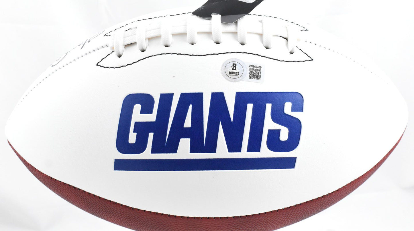 Lawrence Taylor, Phil Simms & Harry Carson Signed New York Giants Football