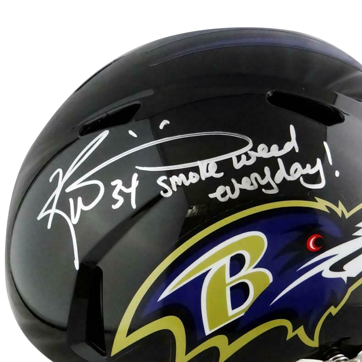Ricky Williams Baltimore Ravens Signed F/S Helmet w/SWED (JSA COA)