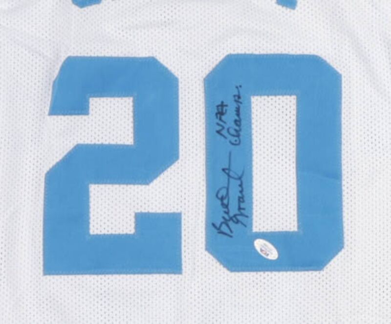 BUD GRANT SIGNED AUTOGRAPHED MINNEAPOLIS LAKERS CUSTOM JERSEY PSA COA NBA CHAMPS