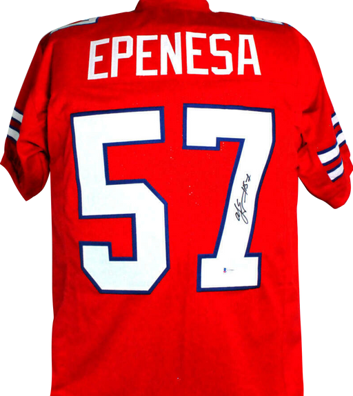 AJ Epenesa Autographed Red Pro Style Jersey (BAS COA), , 