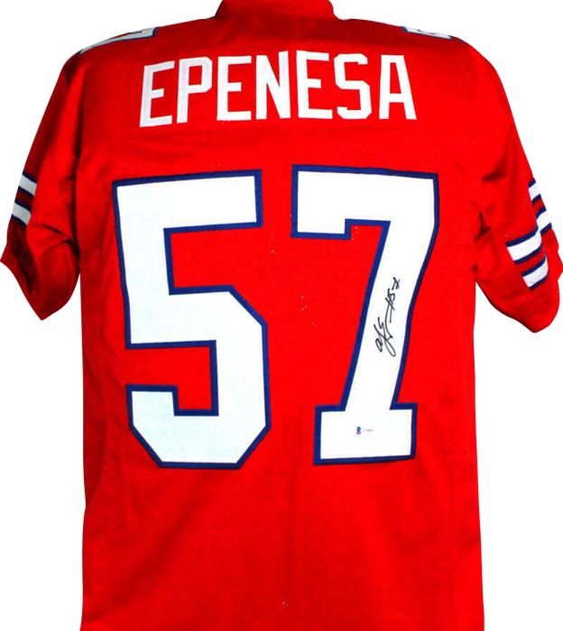 AJ Epenesa Autographed Red Pro Style Jersey (BAS COA), , 