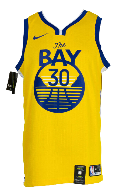 Stephen Curry Golden State Warriors Signed Yellow Basketball Jersey (BAS COA)