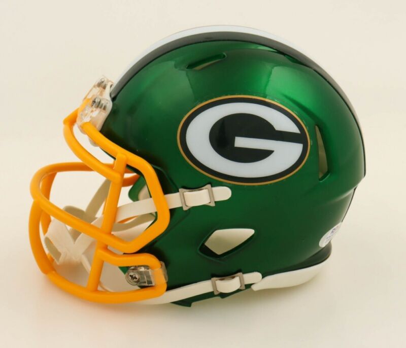 DAVE ROBINSON SIGNED AUTOGRAPHED GREEN BAY PACKERS FLASH MINI HELMET PSA COA