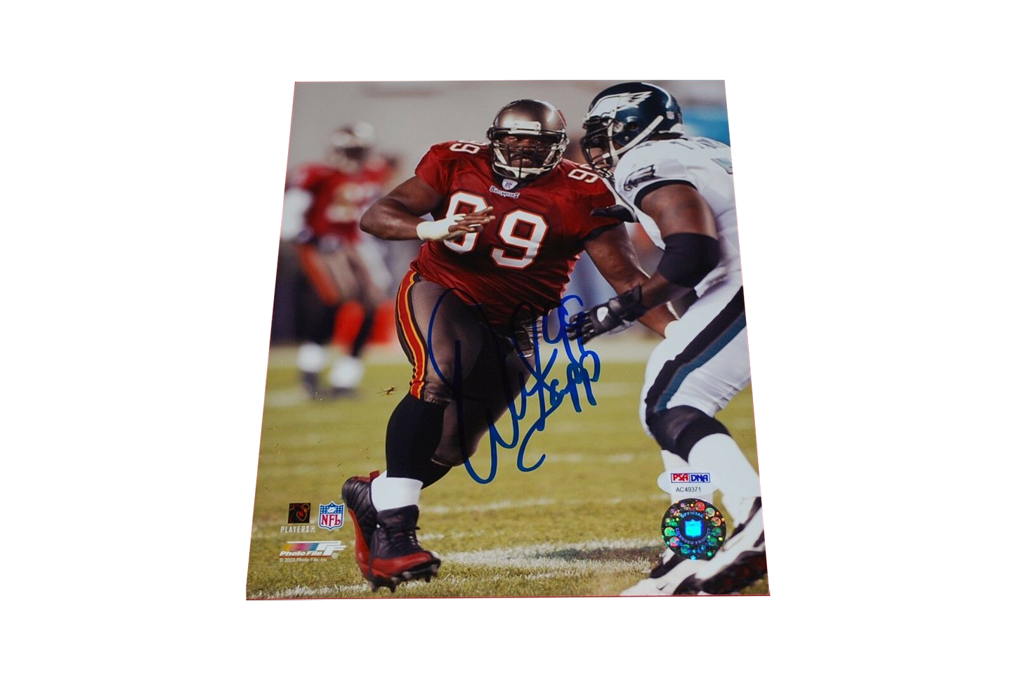 Warren Sapp Tampa Bay Buccaneers Signed 8x10 HOF Photo (PSA/DNA COA)