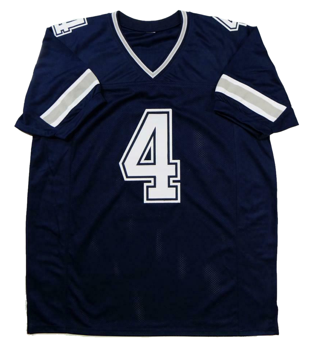 Dak Prescott Autographed Blue Pro Style Jersey (BAS COA)