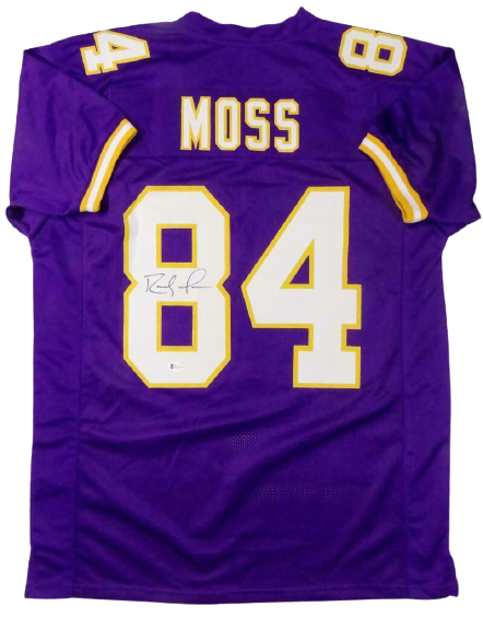 Randy Moss Minnesota Vikings Autographed Purple Pro Style Jersey - (BAS COA)