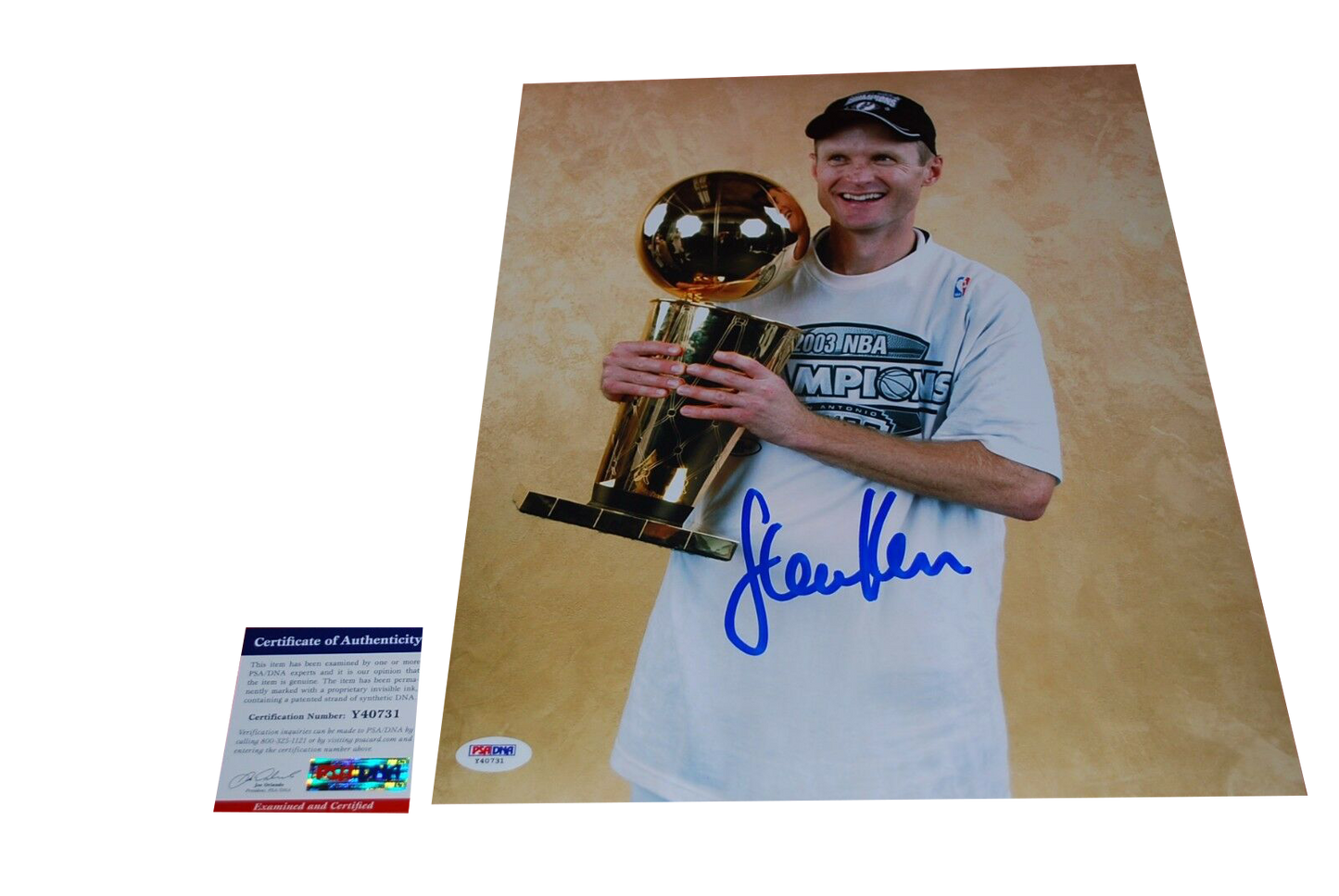 STEVE KERR golden state warriors San Antonio Spurs signed 11x14 photo 3 PSA/DNA COA