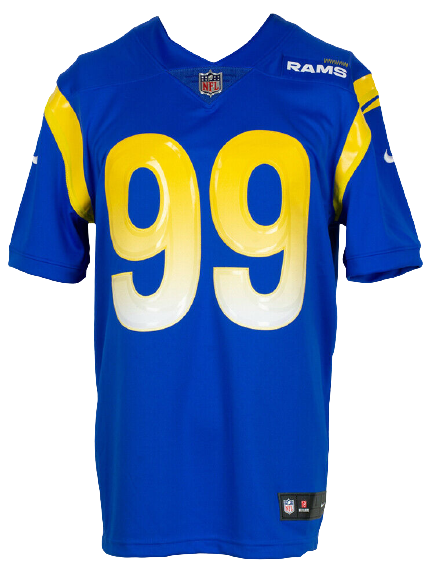 Aaron Donald Los Angeles Rams Signed Blue Nike Limited Football Jersey (JSA COA), ,