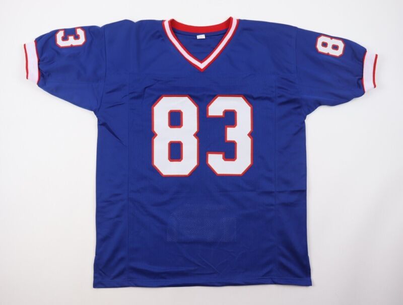 ANDRE REED SIGNED AUTOGRAPHED BUFFALO BILLS CUSTOM STAT JERSEY JSA COA