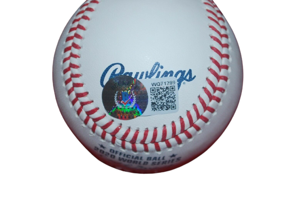 Walker Buehler Los Angeles Dodgers Signed MLB Baseball 2020 Champs BAS COA (Brooklyn)