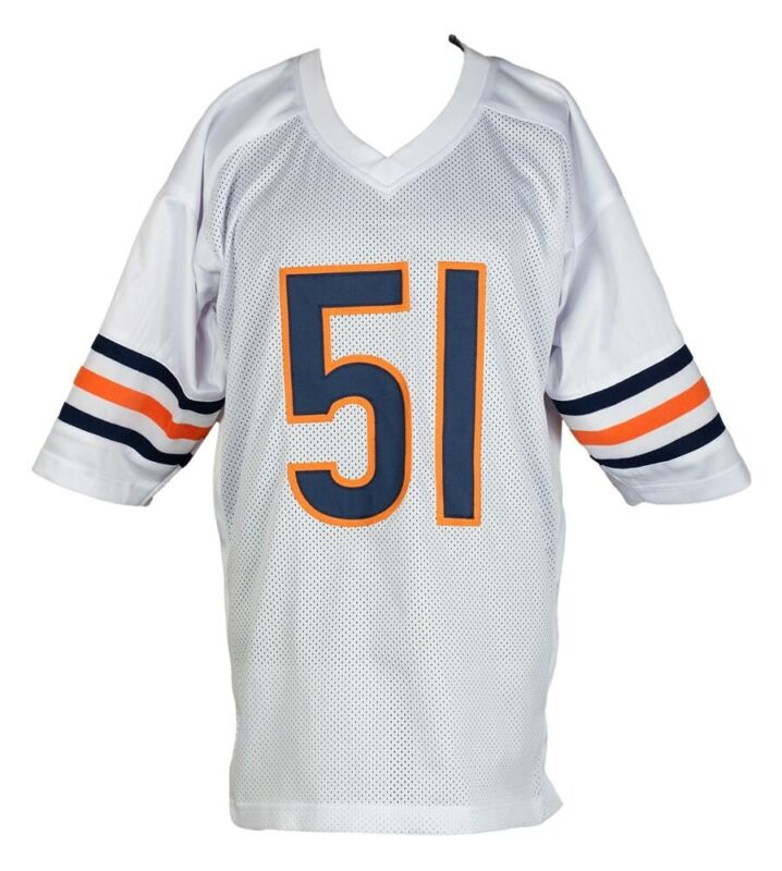 DICK BUTKUS SIGNED AUTOGRAPHED CHICAGO BEARS CUSTOM JERSEY JSA COA